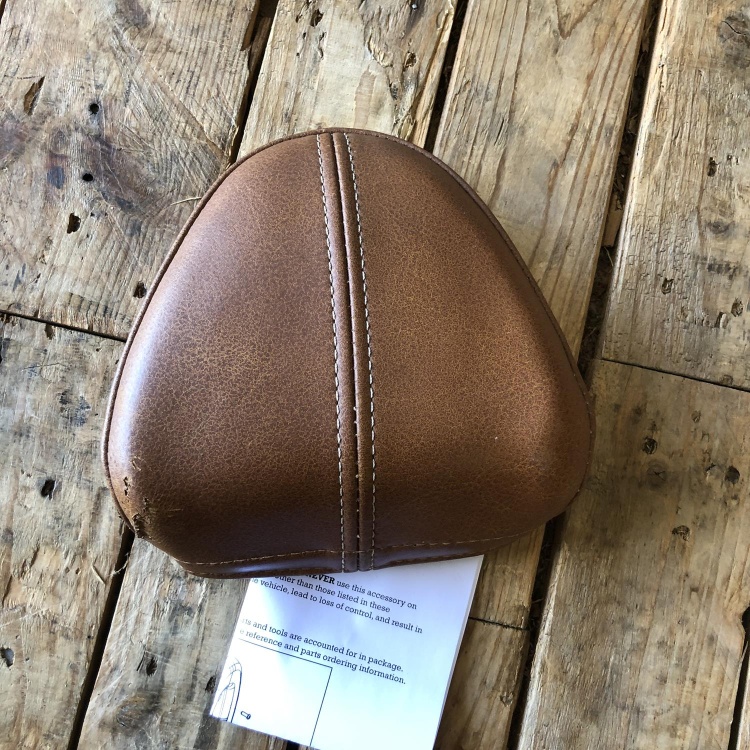 Indian Scout pillion backrest pad - desert tan